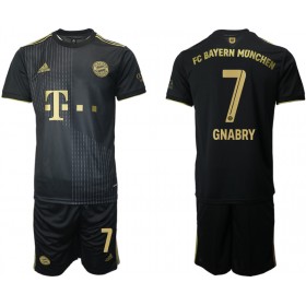 Koszulka Bayern Monachium Serge Gnabry 7 Dziecięcy Wyjazdowe Stroje Piłkarskie 2021/22 Krótki Rękaw